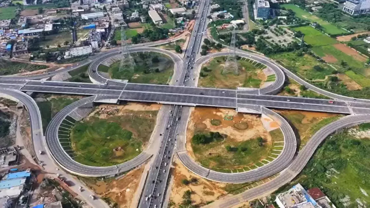 Dwarka-expressway-cloverleaf-which-connects-to-delhi-gurgaon-expressway-spr-open-for-trials
